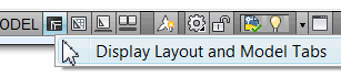 Display Model and Layout Tabs