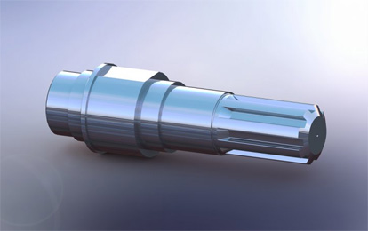 Shiny metal component render